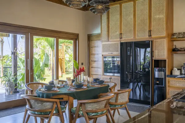 Dining area and kitchen